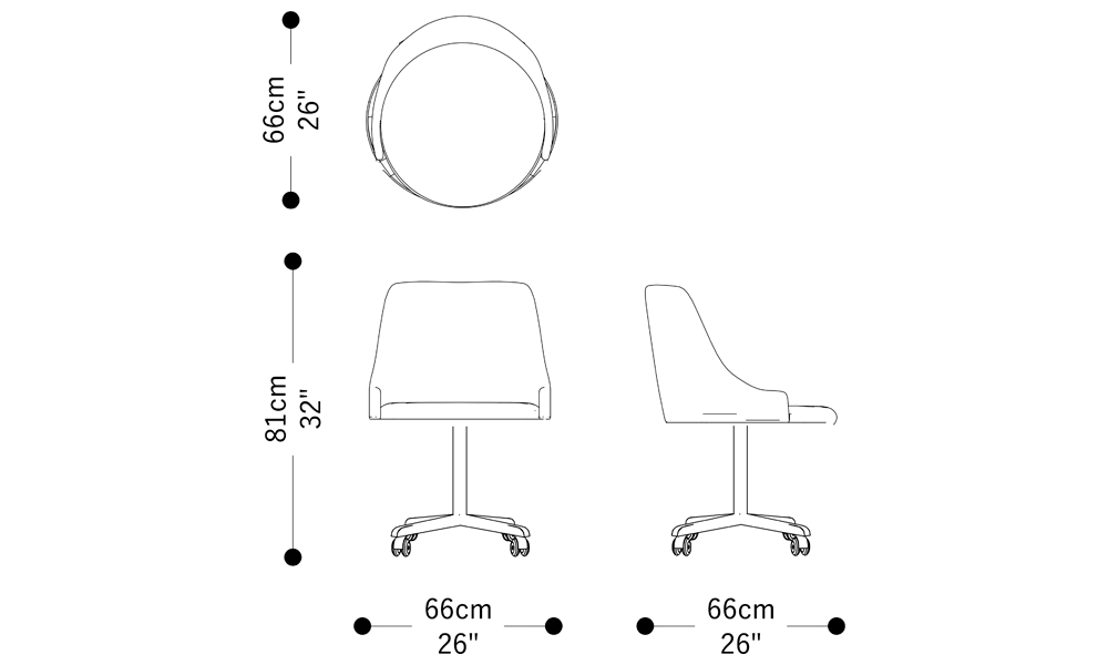 Image of the main dimensions of the product